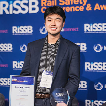 철도 안전 분야의 신흥 리더로 선정된 Jason Zhou
